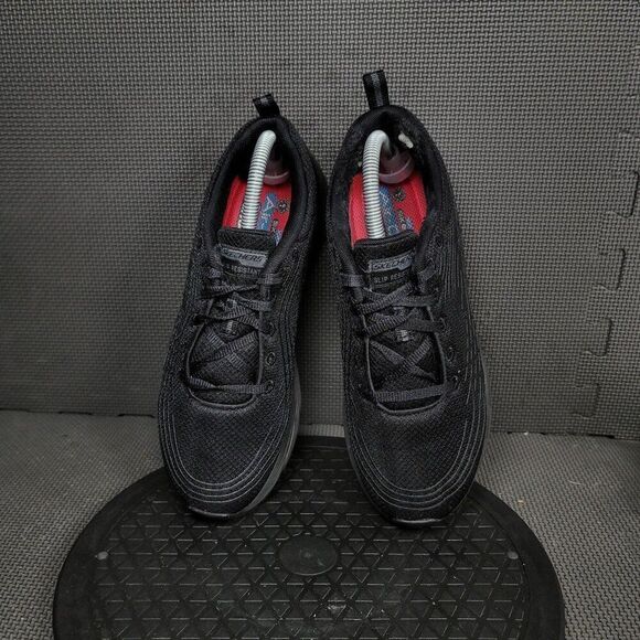 Skechers Work Relaxed Fit Shoes Womens Sz 9 Black Red Slip Resistant Work Sneake - Picture 6 of 10